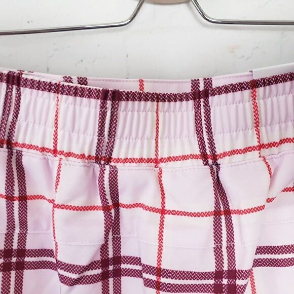 NEW Lady Hagen Golf Skort Skirt Size XL Clubhouse Plaid Burgundy Red Pink 16" - Picture 5 of 11